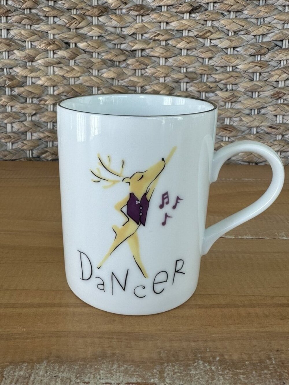 Pottery Barn Reindeer Mug Series “Dancer” Christmas Coffee Cup Replacement 10oz